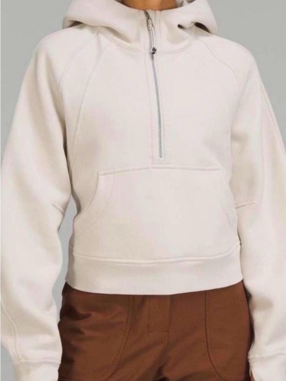 lululemon athletica Cream Half-Zip Hooded Pullover